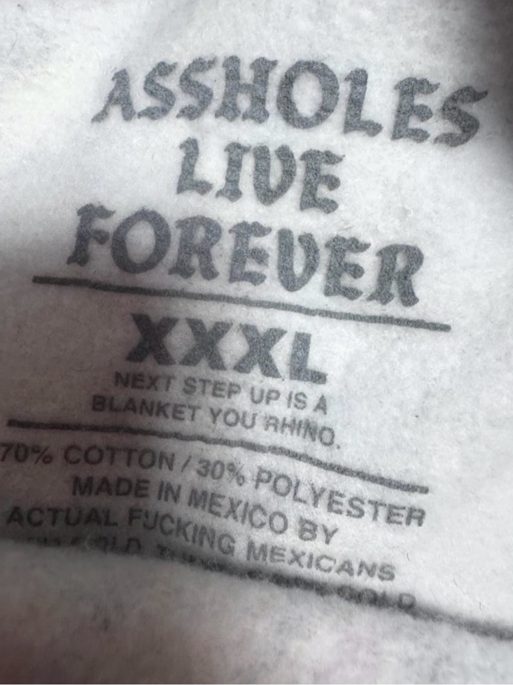 Assholes Live Forever XXXL sweatsuit